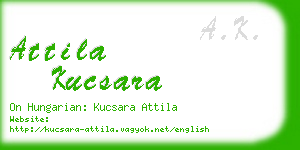 attila kucsara business card